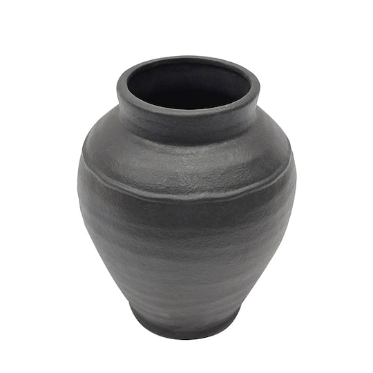 8.5" Black Ceramic Pot by Ashland®